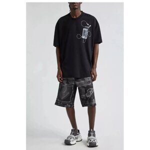 $1195 Authentic OFF-WHITE Made in PORTUGAL Men's Black T-Shirt Sz.XL - 2XL